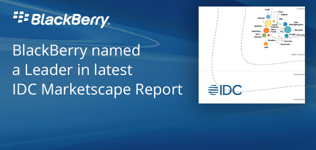 BlackBerry este recunoscut ca furnizor UEM de top în raportul IDC MarketScape